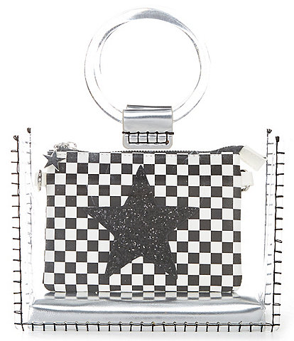 Vintage Havana Mini Molly Clear Checkered Pouch Stadium Cross-Body Bag