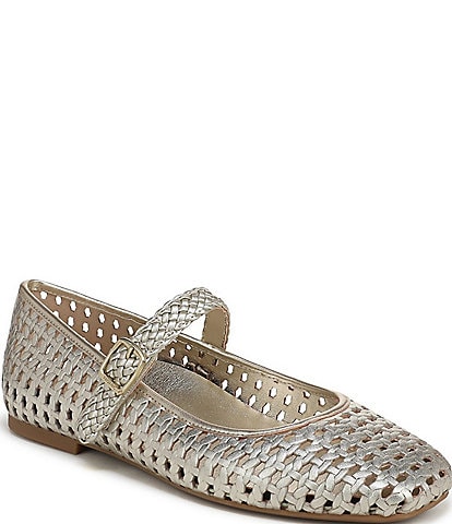 Vionic Alameda Woven Leather Mary Jane Flats
