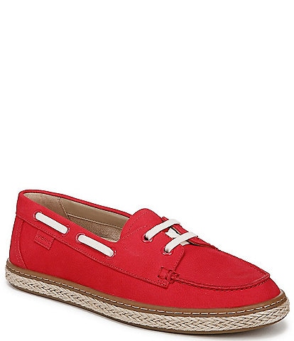 Vionic Bay Jute Trim Leather Boat Shoes