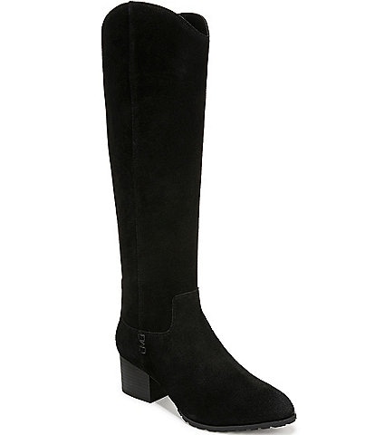 Vionic Bixby Suede Stacked Heel Tall Boots