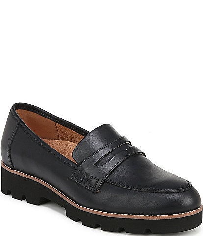 Vionic Cheryl II Leather Lug Sole Penny Loafers