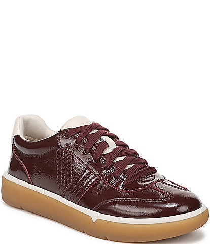 Vionic City Walk Patent Leather Lace Up Sneakers