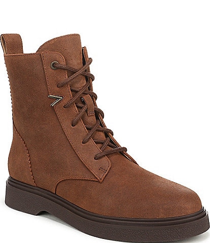Vionic Delaney Leather Lace Up Lug Booties