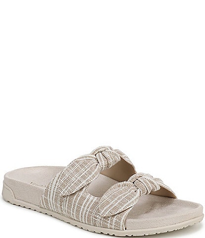 Vionic Elara Canvas Knotted Detail Slide Sandals