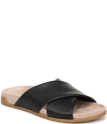 Vionic Etna Leather Slide Sandals