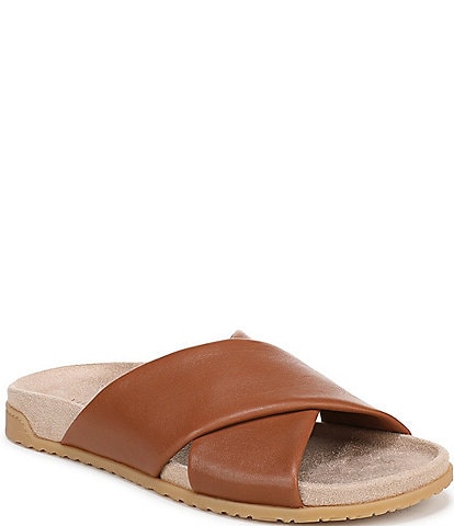 Vionic Etna Leather Slide Sandals