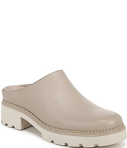 Vionic Fairfax Leather Lug Sole Mules