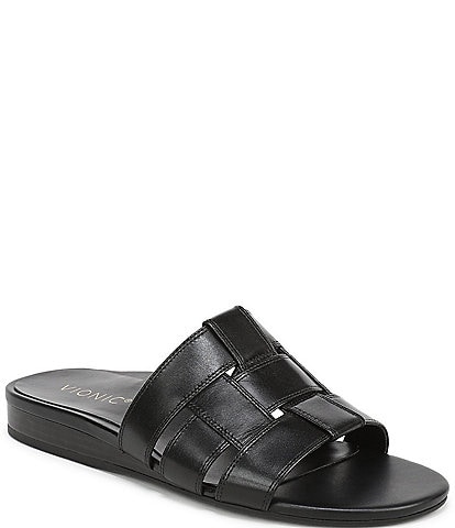 Vionic Glendora Leather Mini Wedge Sandals