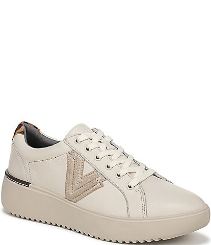 Vionic Kearny Lace Up II Leather Platform Wedge Sneakers