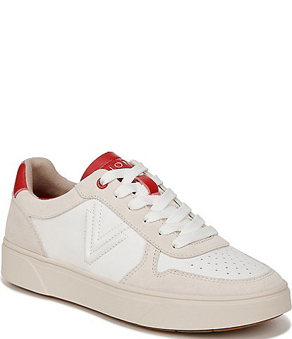 Vionic Kimmie Court Leather Lace-Up Sneakers