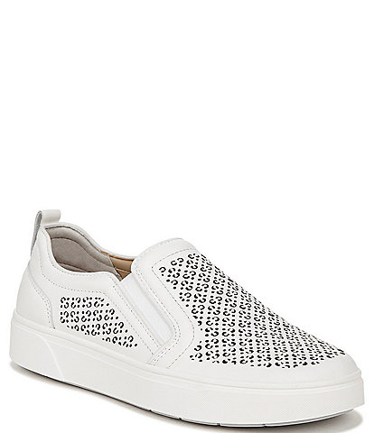 Vionic Kimmie Perforated Leather Platform Slip-On Sneakers