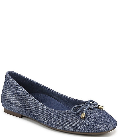 Vionic Klara Bow Detail Suede Ballet Flats