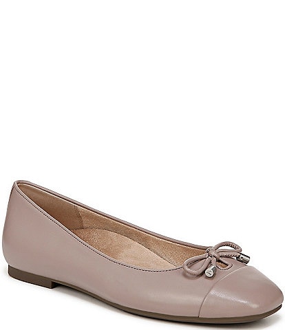 Vionic Klara Leather Bow Detail Ballet Flats