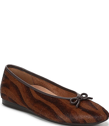 Vionic Larissa Printed Hair Calf Ballet Bow Flats
