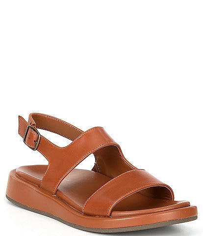 Vionic Madera Leather Slingback Platform Sandals