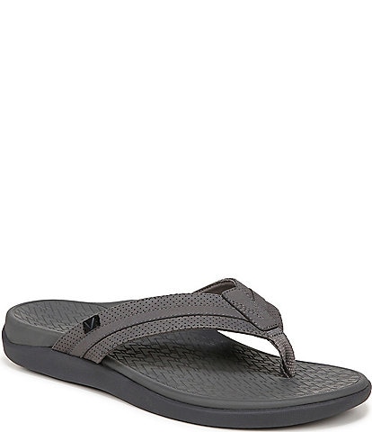 Vionic Men's Tide II Nubuck Suede Toe Post Sandals