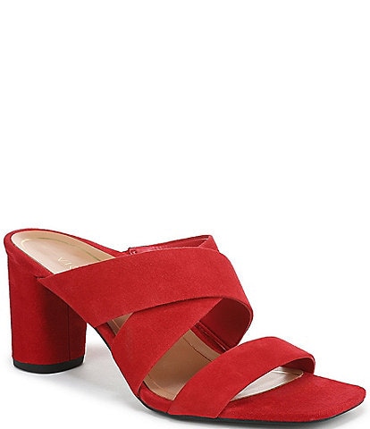 Vionic Merlot Suede Banded Dress Slide Sandals