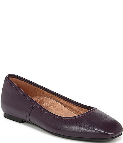 Vionic Orinda Leather Ballet Flats