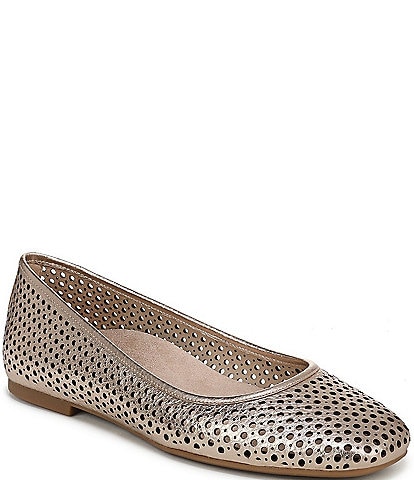 Vionic Orinda Perforated Leather Ballet Flats