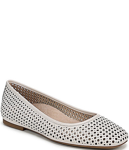 Vionic Orinda Perforated Leather Ballet Flats