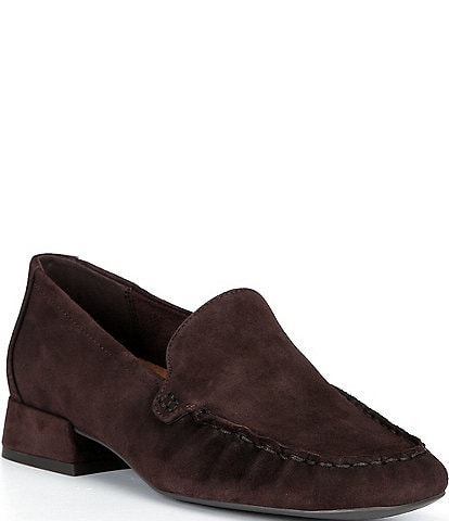 Vionic Pilar Suede Ruched Toe Loafers