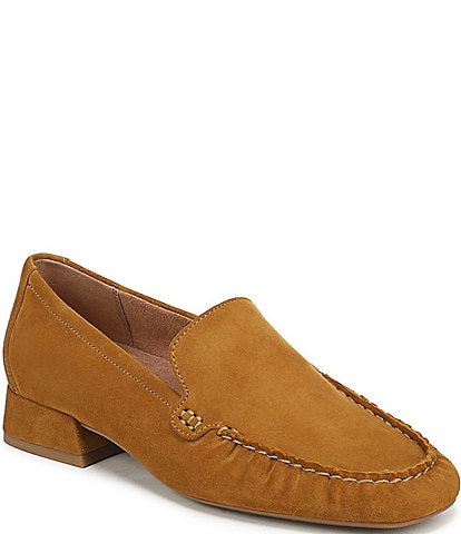 Vionic Pilar Suede Ruched Toe Loafers