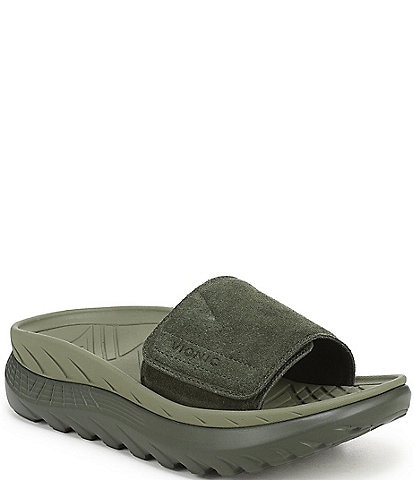 Vionic Rejuvenate Suede Recovery Platform Arch Support Slide Sandals