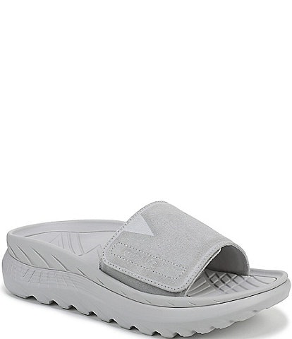 Vionic Rejuvenate Suede Recovery Platform Arch Support Slide Sandals