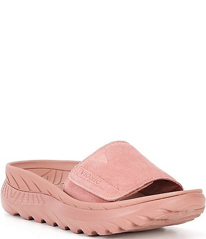 Vionic Rejuvenate Suede Recovery Platform Arch Support Slide Sandals