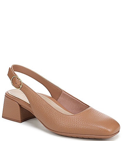Vionic Reyes Leather Slingback Pumps