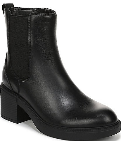 Vionic Tallulah Leather Block Heel Booties