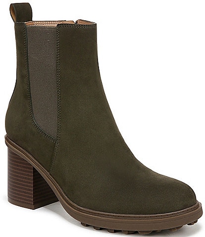 Vionic Truckee Nubuck Stacked Heel Booties