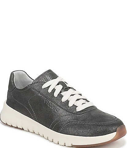 Vionic Uptown Metallic Leather Platform Sneakers