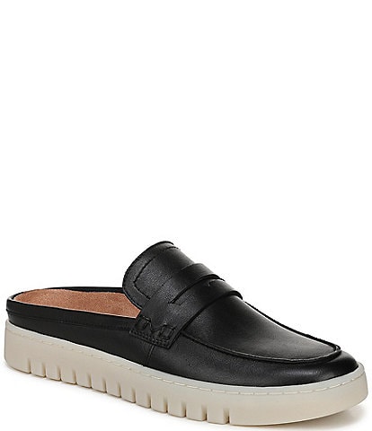 Vionic Uptown Mule 2 Leather Penny Keeper Platform Loafer Mules