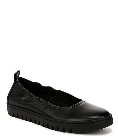 Vionic Uptown Packable Leather Ballet Slip Ons