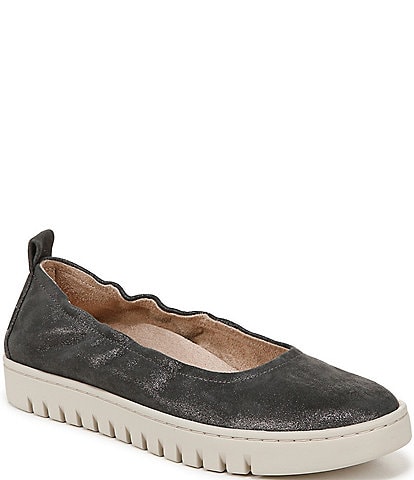 Vionic Uptown Packable Leather Ballet Slip Ons