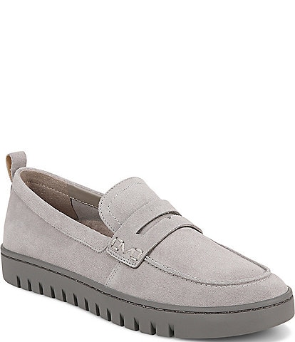 Vionic Uptown Suede Packable Travel Penny Loafers