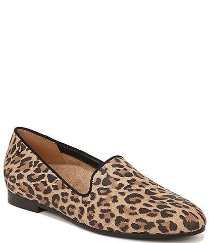 Vionic Willa II Leopard Print Suede Slip-On Loafers