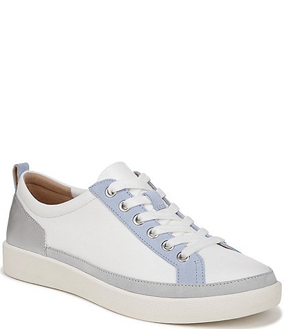 Vionic Winny Leather and Suede Colorblock Sneakers