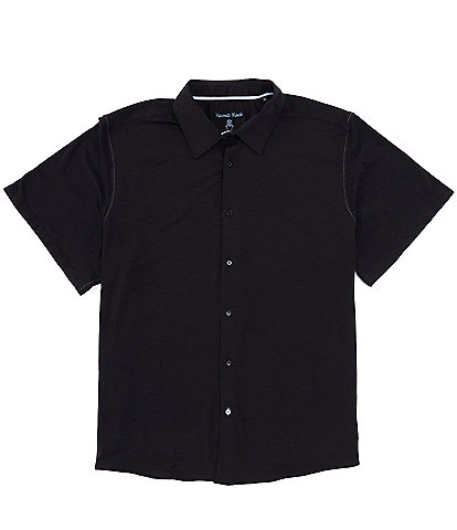 Visconti Big & Tall Modern-Fit Short-Sleeve Textured Woven Shirt