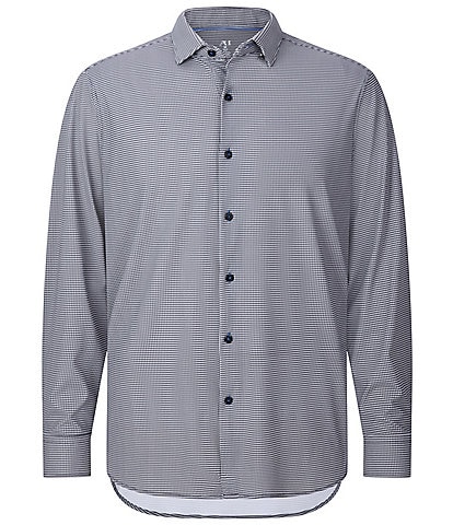 Visconti Big & Tall Printed Performance Stretch Long Sleeve Woven Shirt