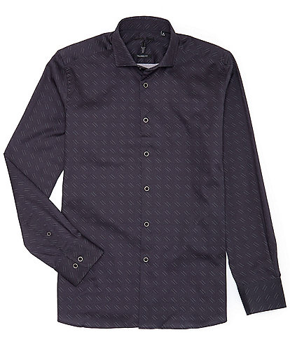 Visconti Dagger Print Long Sleeve Woven Shirt