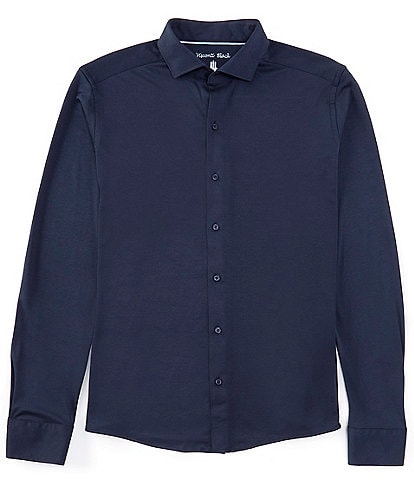 Visconti Melange Stretch Long Sleeve Woven Shirt