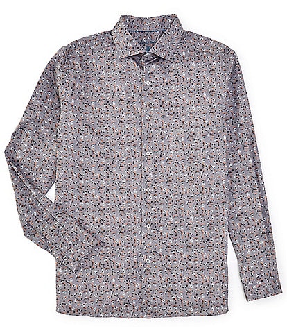 Visconti Mini Floral Print Long Sleeve Woven Shirt