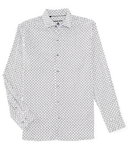 Visconti Mini Star Print Long Sleeve Woven Shirt