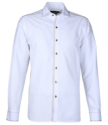 Visconti Solid Long Sleeve Woven Shirt