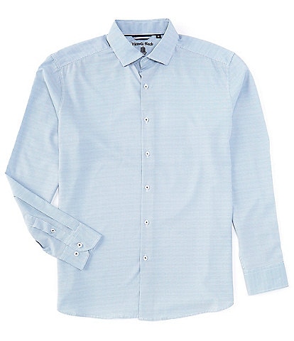 Visconti Stretch Mini Geo Print Long Sleeve Woven Shirt