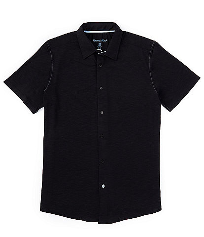 Visconti Stretch Textured Short Sleeve Woven Shirt