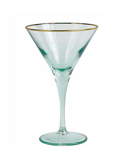 Viva by VIETRI Gold Rimmed Rainbow Martini Glass