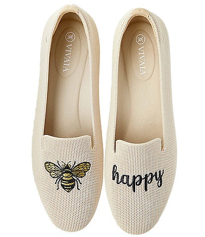VIVAIA Audrey Stretch Knit Bee Happy Loafers